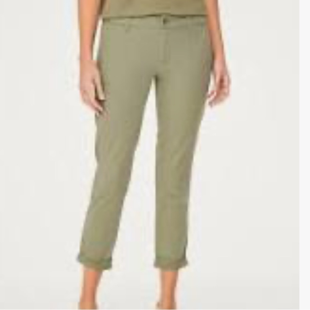 LOFT Sz 6P faded distressed green Marisa chinos women’s‎ pants low rise